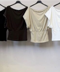 Alternative view of Camiseta algodón tachas