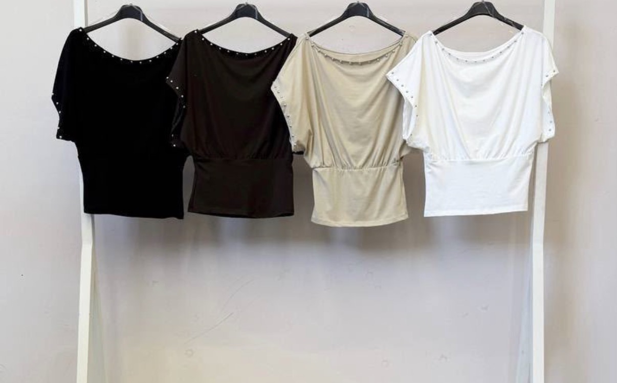 Camiseta algodón tachas - Imagen 2
