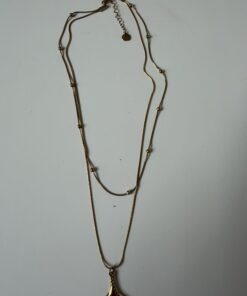 Alternative view of Collar cola oro y plataeado