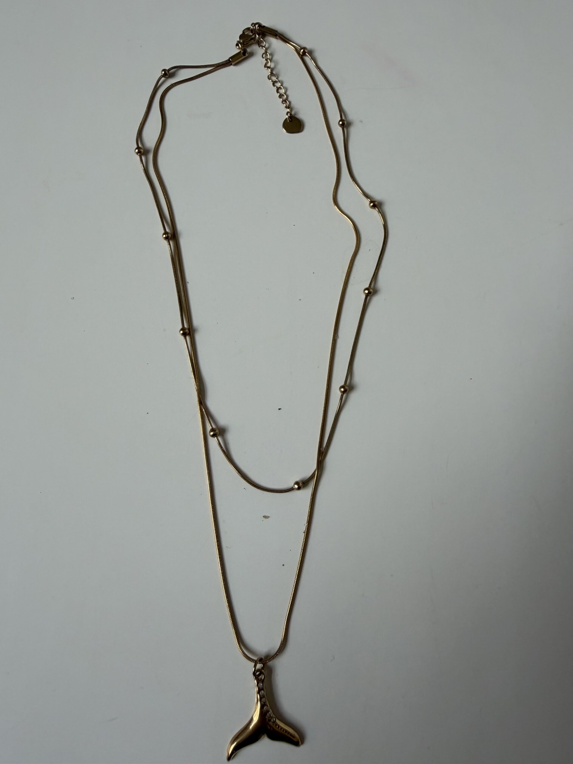 Collar cola oro y plataeado - Imagen 2