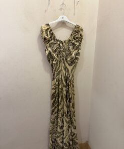 Vestido fruncido seda
