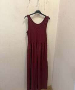 Maxi vestido cuerpo canalé