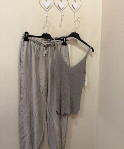 Conjunto bombacho y top lurex