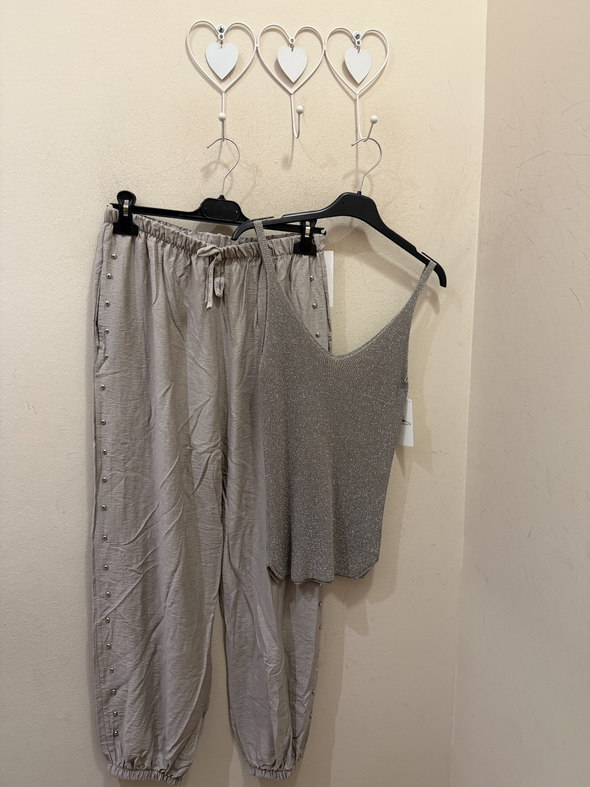 Conjunto bombacho y top lurex