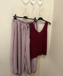 Pantalón vichy y top