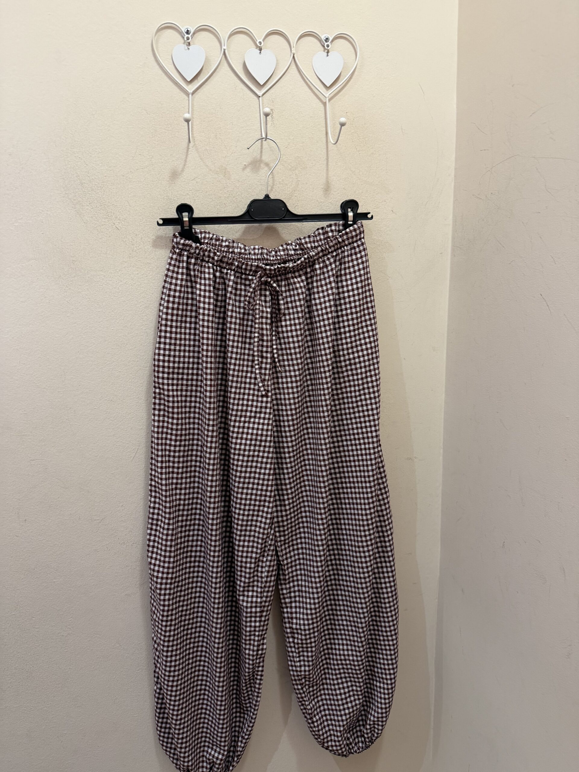 Pantalón vichy teja