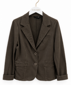 Blazer coderas algodón chocolate