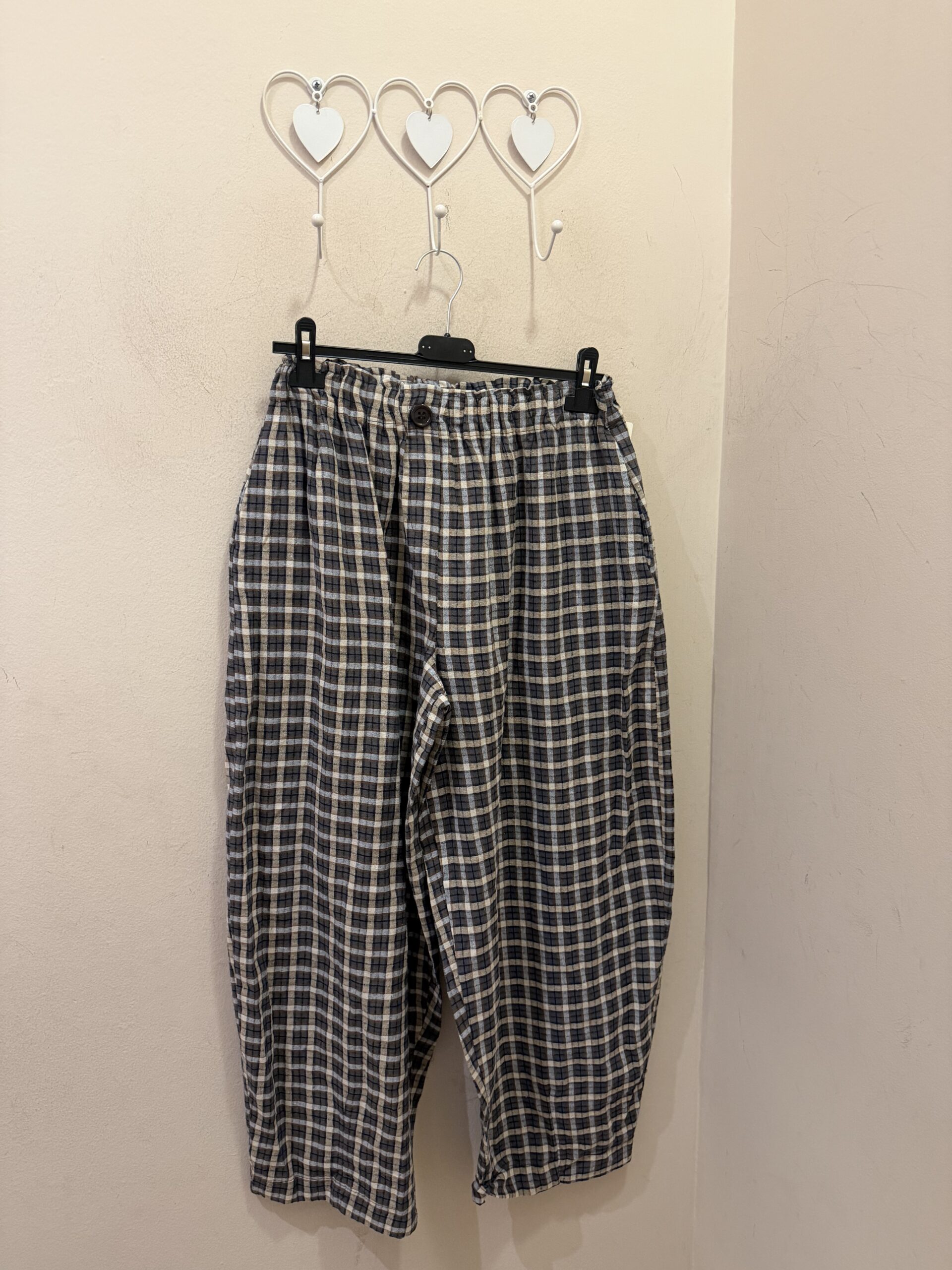 Pantalón barrel cuadros