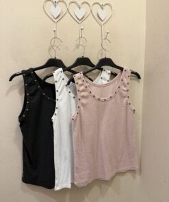 Camiseta canalé tachas