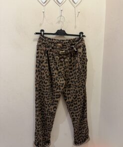 Pantalón algodón animal cinturón