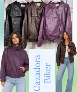 Cazadora Biker cruzada