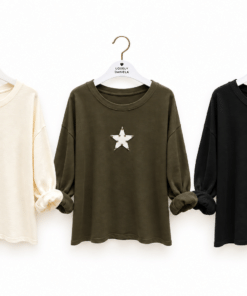 Sudadera fina estrella mujer