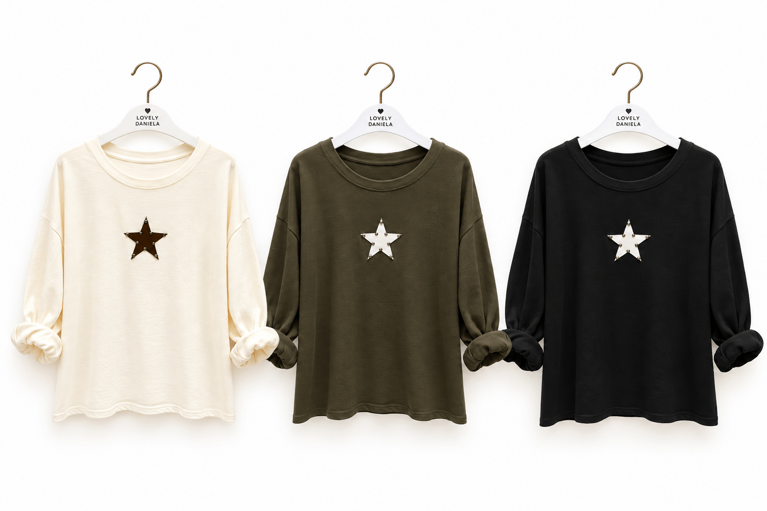 Sudadera fina estrella mujer