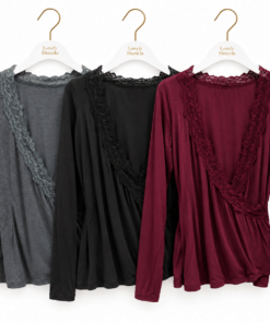 Camiseta puntilla cruzada cashmere