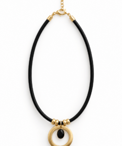 Collar cuerno piedra arandela
