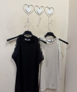 Camiseta Halter puntilla