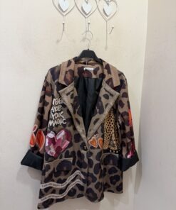 Blazer estampada chocolate
