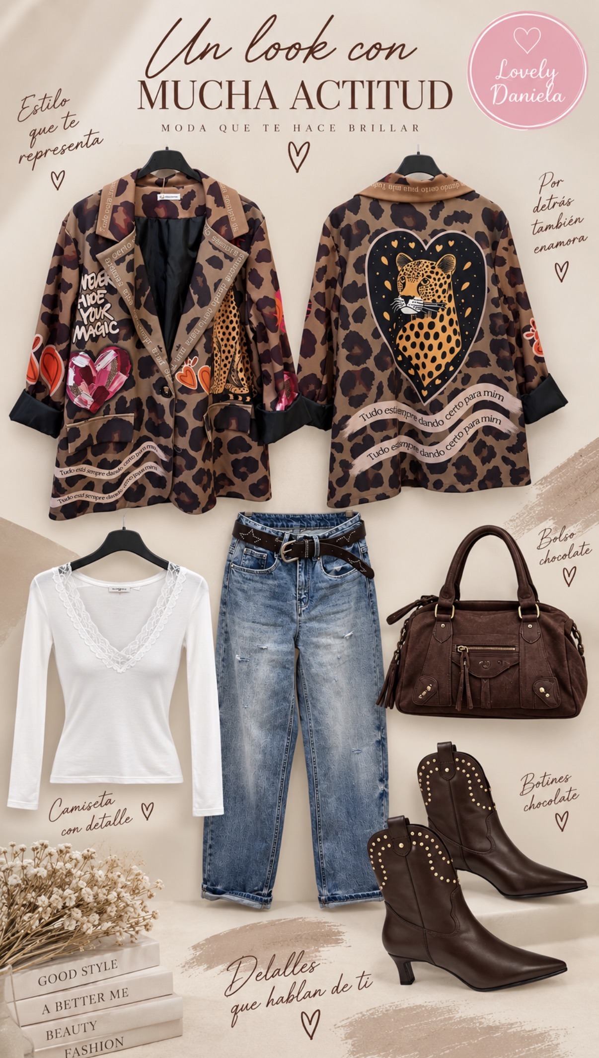 Blazer animal print con estampado gráfico - Imagen 2