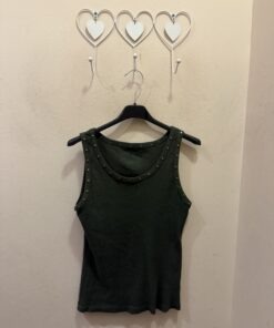 Camiseta canalé tachas