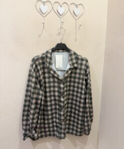 Camisa cuadro kaki