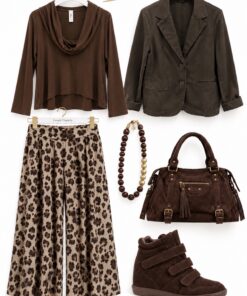 Alternative view of Palazzo animal print