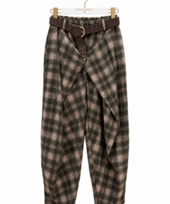 Pantalón Baggy botón cuadros