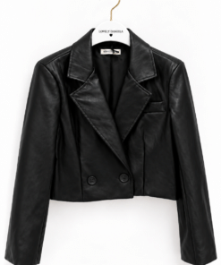Blazer ecopiel negra