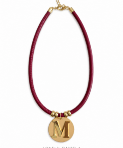 Collar cuero inicial
