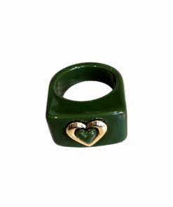 Anillo  kaki  corazón