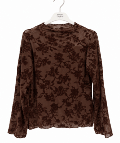 Camiseta flor terciopelo