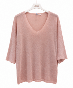 Jersey lurex rosa