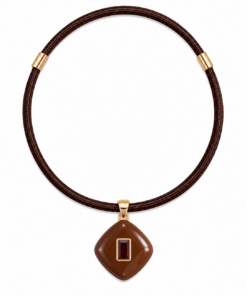 Collar imán cuadrado chocolate