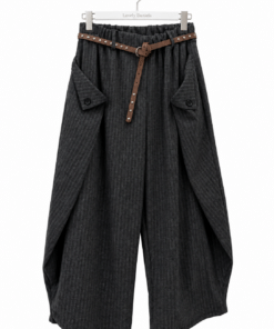 Pantalón raya Baggy gris