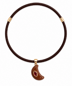 Collar imán luna chocolate